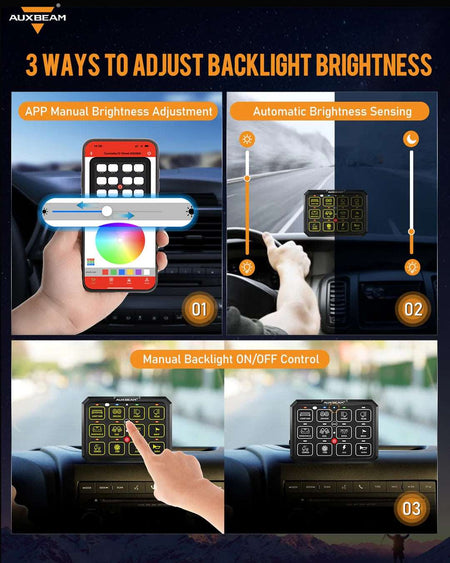 AC-1200 RGB SWITCH PANEL WITH APP & REMOTE CONTROL, TOGGLE/ MOMENTARY/ PULSED MODE SUPPORTED