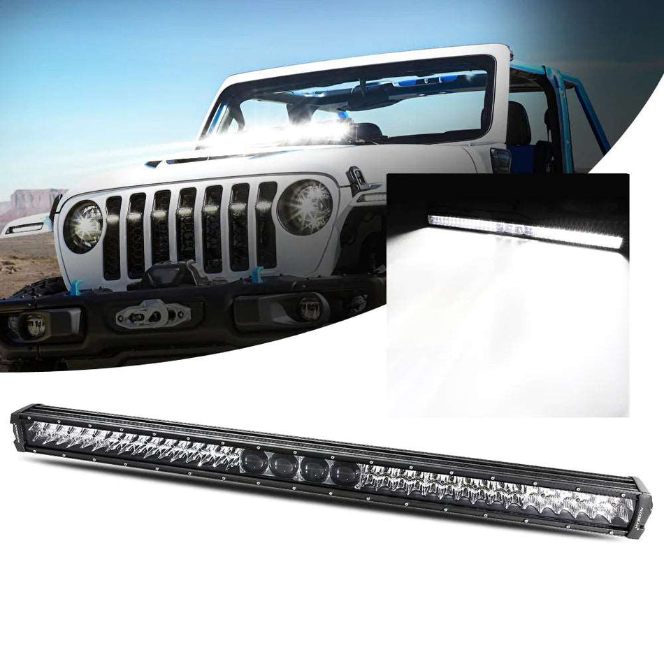 AUX BEAM - NEW 42 INCH 5D-PRO SERIES 44000LM SPOT BEAM OFF ROAD LED LIGHT BAR
