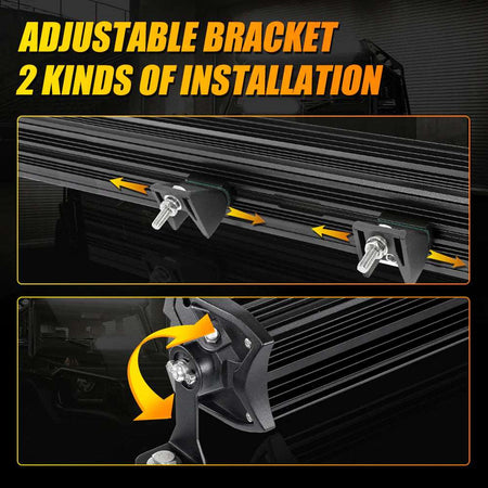 AUX BEAM - NEW 42 INCH 5D-PRO SERIES 44000LM SPOT BEAM OFF ROAD LED LIGHT BAR