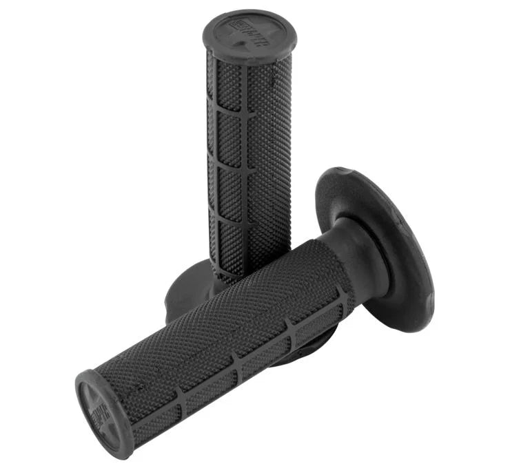 ProTaper - Single Density Half-Waffle MX Grips - Black / Soft - ProTaper