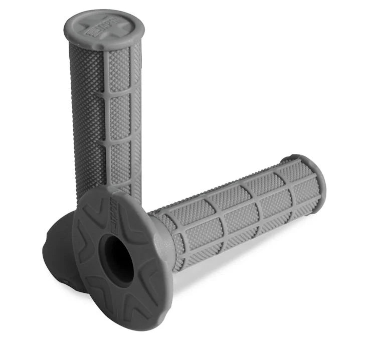 ProTaper - Single Density Half-Waffle MX Grips - Grey / Soft - ProTaper