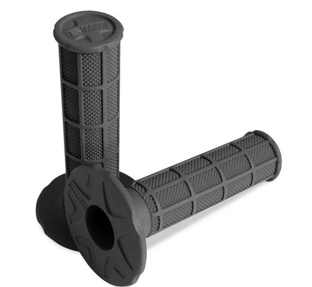 ProTaper - Single Density Full-Waffle MX Grips - Light Grey / Medium - ProTaper