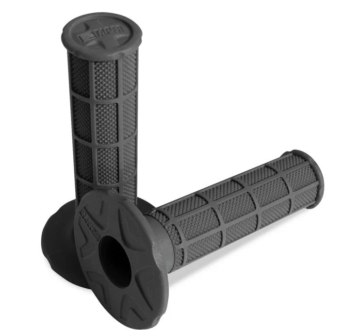 ProTaper - Single Density Full-Waffle MX Grips - Light Grey / Medium - ProTaper