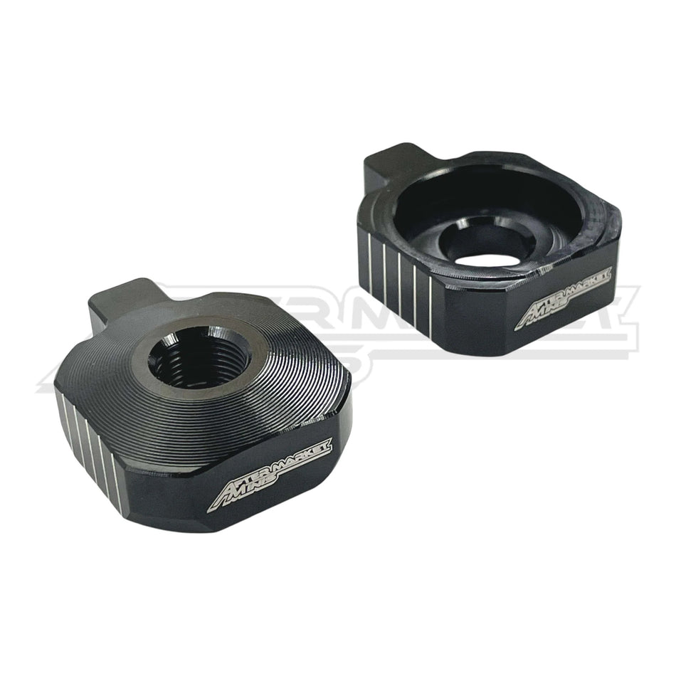 Aftermarket Minis - KTM / Husqvarna/ Gas Gas 50cc / E-Bike Chain Adjuster Axle Blocks - Black - Aftermarket Minis