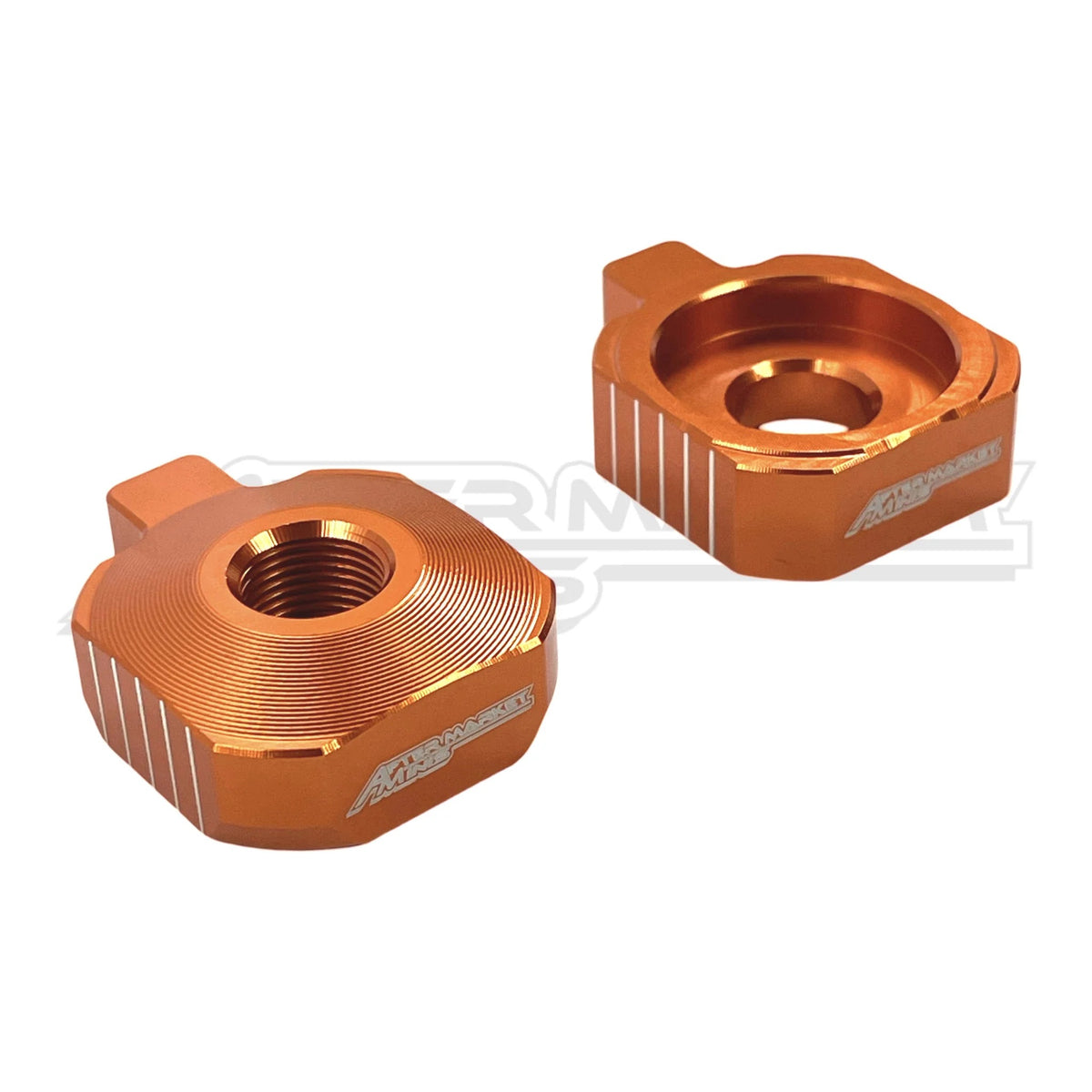 Aftermarket Minis - KTM / Husqvarna/ Gas Gas 50cc / E-Bike Chain Adjuster Axle Blocks - Orange - Aftermarket Minis