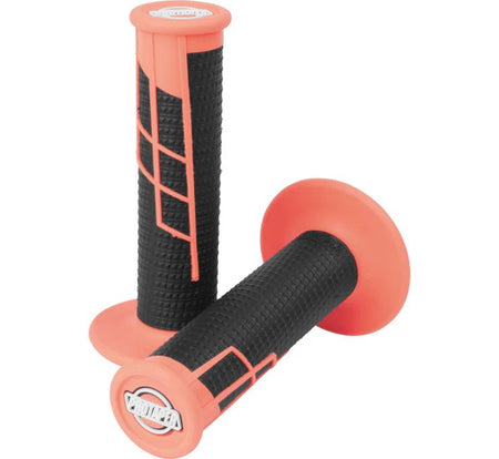 ProTaper Clamp On 1/2 Waffle Grips - Neon Red/Black - ProTaper