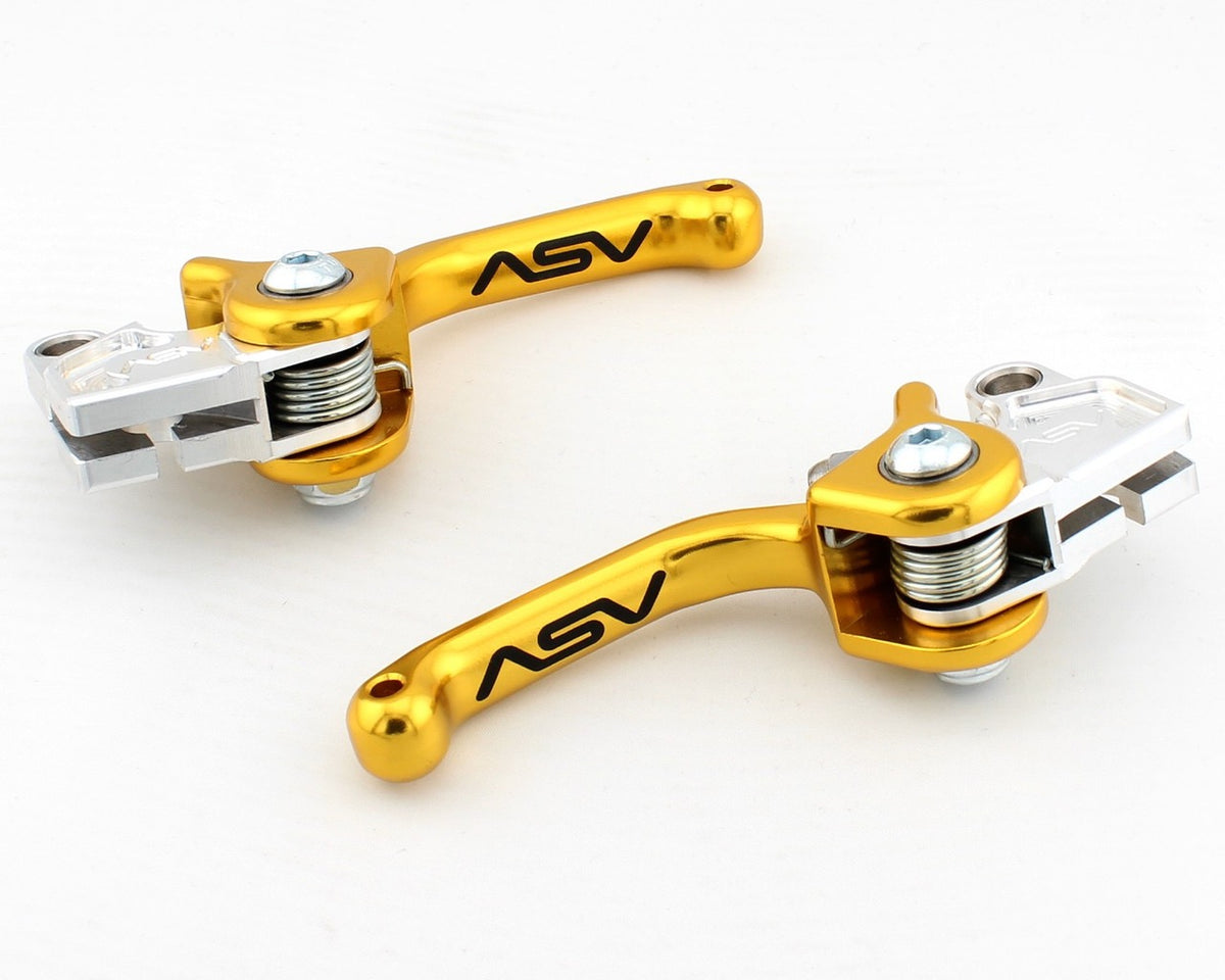 ASV PW50 RBF32222 Front & Rear Brake Lever Gold
