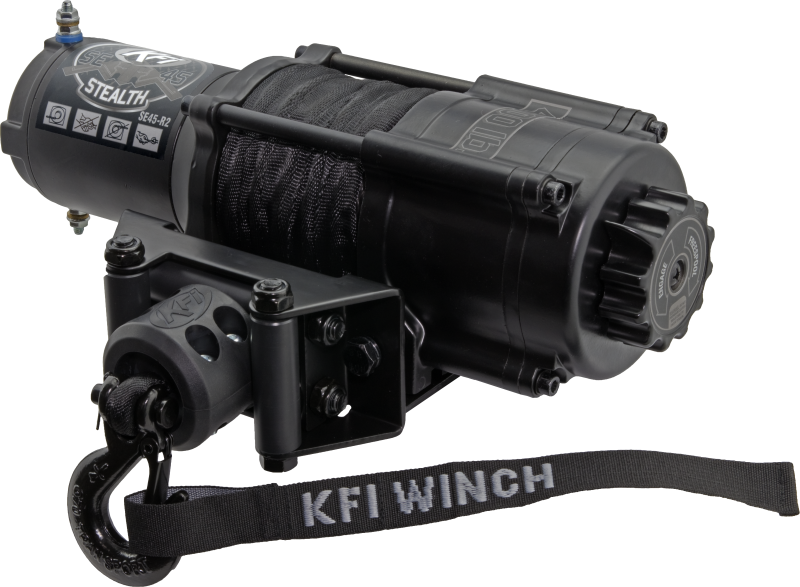 KFI SE45 Stealth 4500 lb Synthetic Rope Winch
