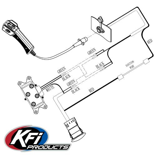 KFI UTV Dash Rocker Switch Kit - Wiring Diagram