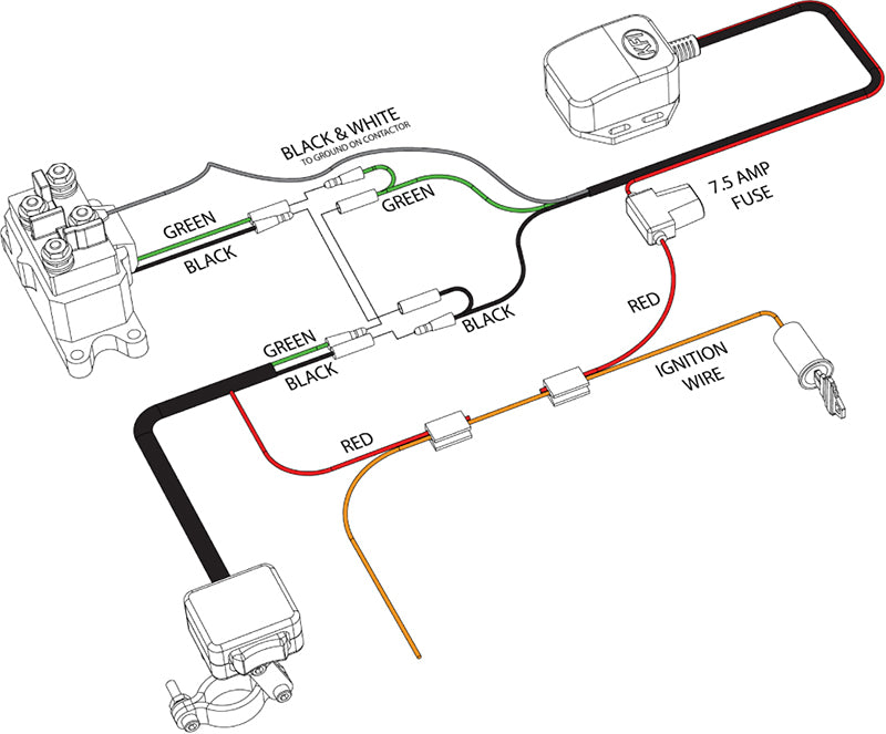 KFI Wireless Winch Remote Control Kit Wiring Diagram