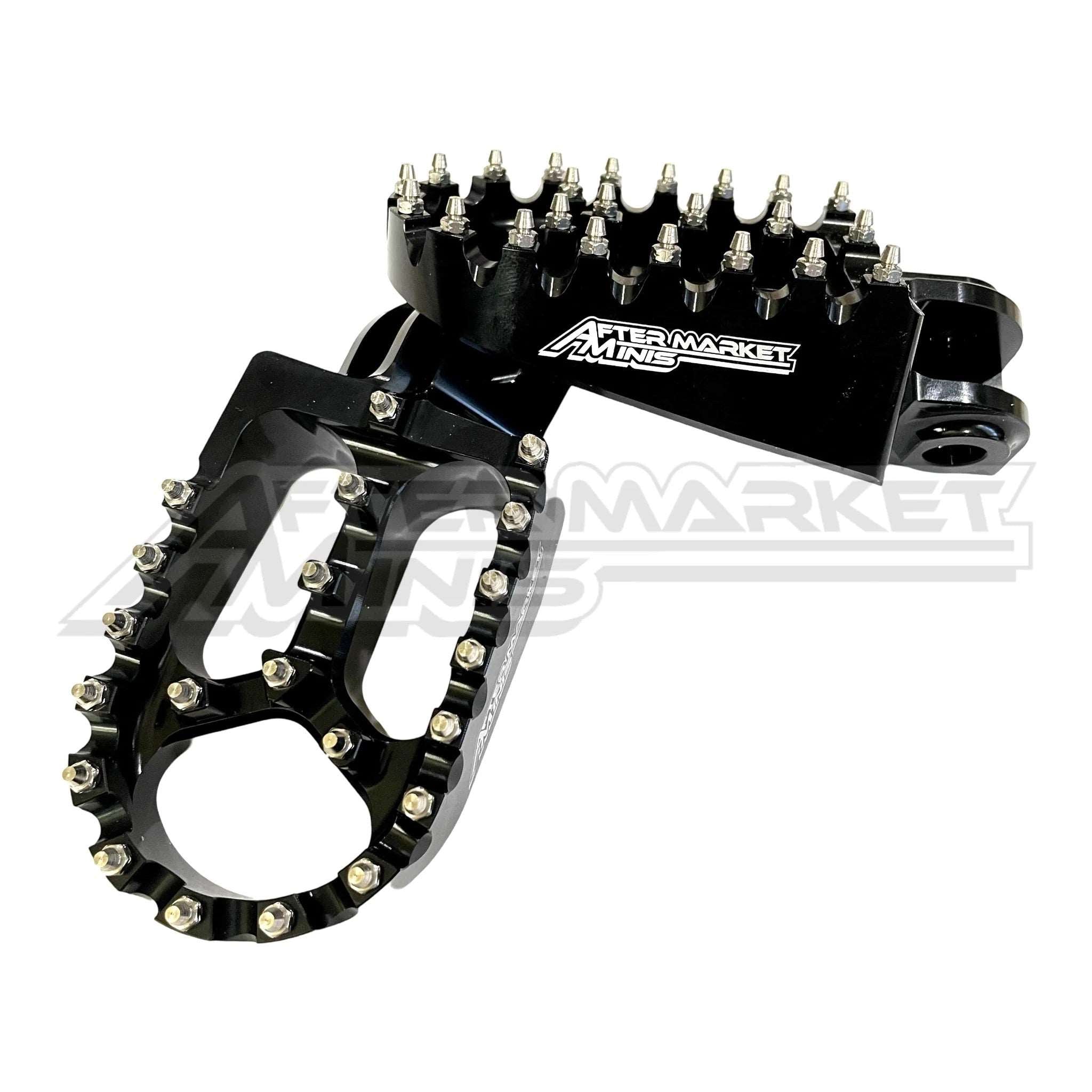 Aftermarket Minis - KTM / Husqvarana / Gas Gas E-Bike & 50-65cc Billet Foot Pegs - Black - Aftermarket Minis