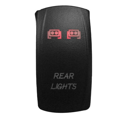 LED Rear Lights Rocker Switch (On/Off) Red