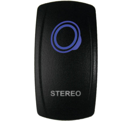 LED Stereo Rocker Switch (On/Off) Blue