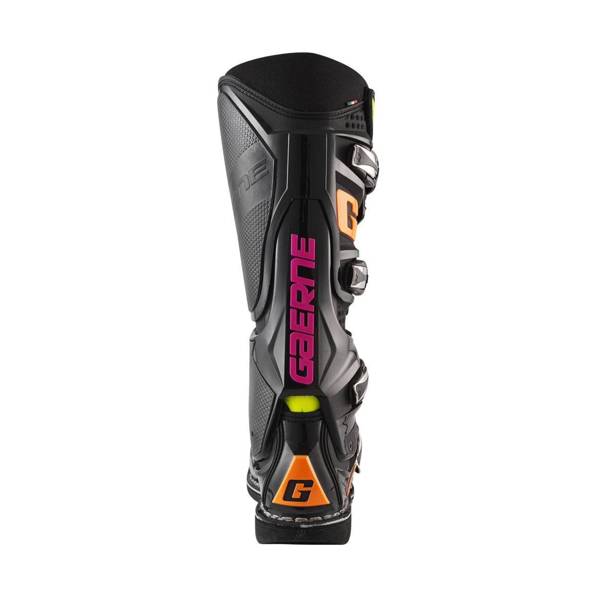 Limited Edition Gaerne SG12 Motocross Boots - Black Orange Pink -  Back Side