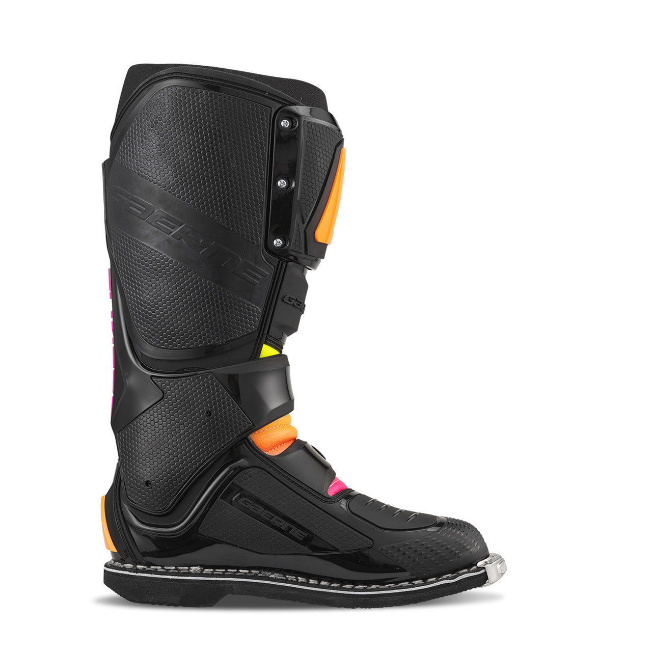 Limited Edition Gaerne SG12 Motocross Boots - Black Orange Pink - Inside