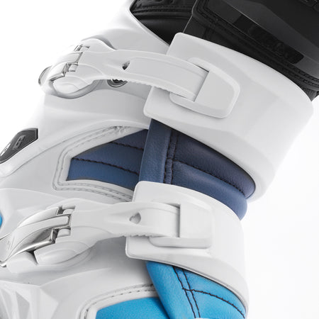 Limited Edition Gaerne SG12 Motocross Boots - Black White Carolina Blue - Close Up 