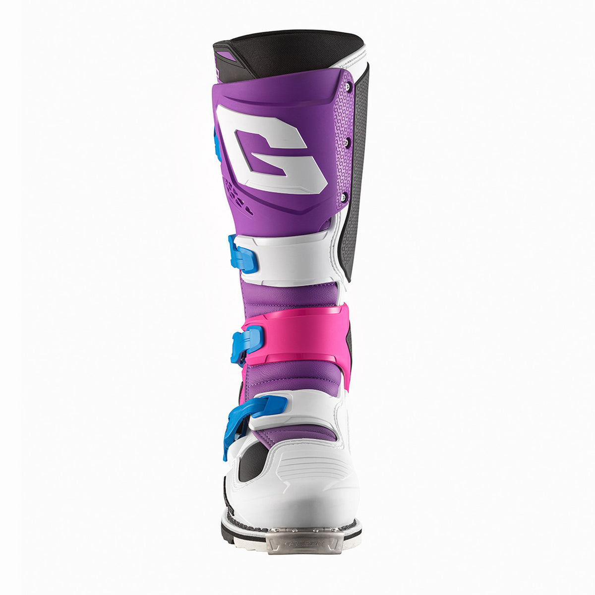 Limited Edition Gaerne SG22 Motocross Boots - Purple White Rhodamine - Front View