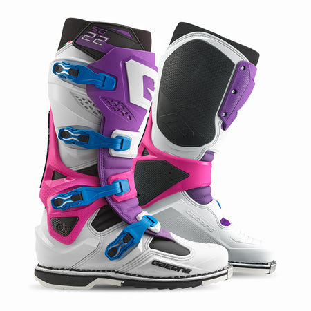 Limited Edition Gaerne SG22 Motocross Boots - Purple White Rhodamine - Pair