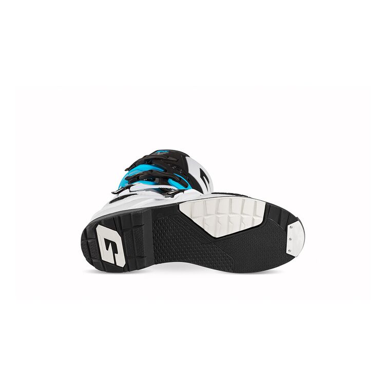 Limited Edition Gaerne SG22 Motocross Boots - White Black Light Blue LE - Bottom Sole