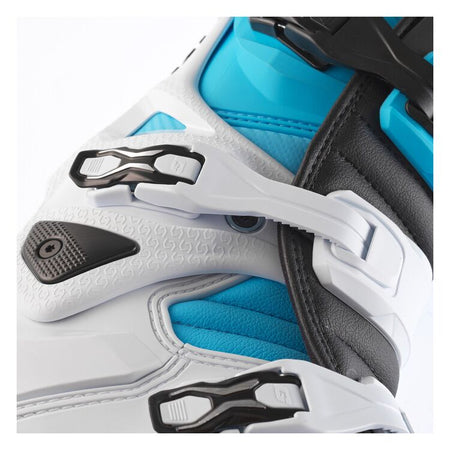 Limited Edition Gaerne SG22 Motocross Boots - White Black Light Blue LE - White Buckle