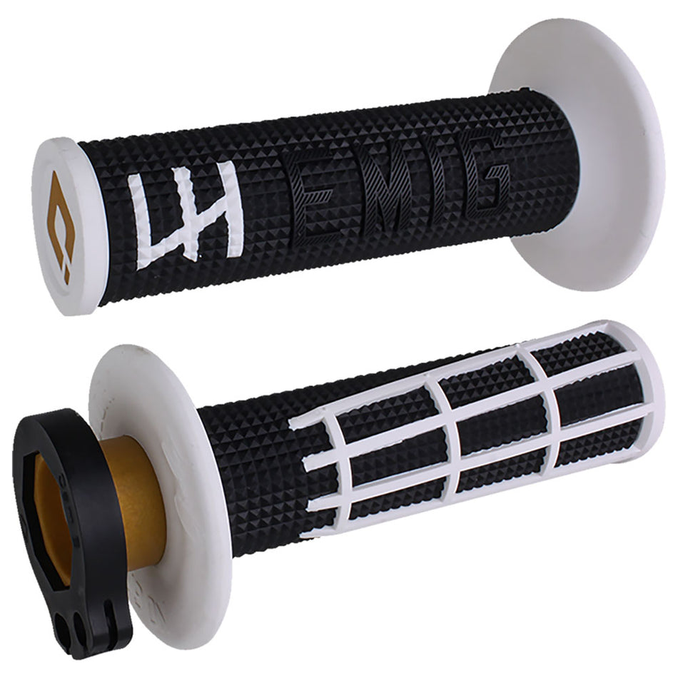 ODI EMIG 2.0 V2 Lock-On Grips Black White