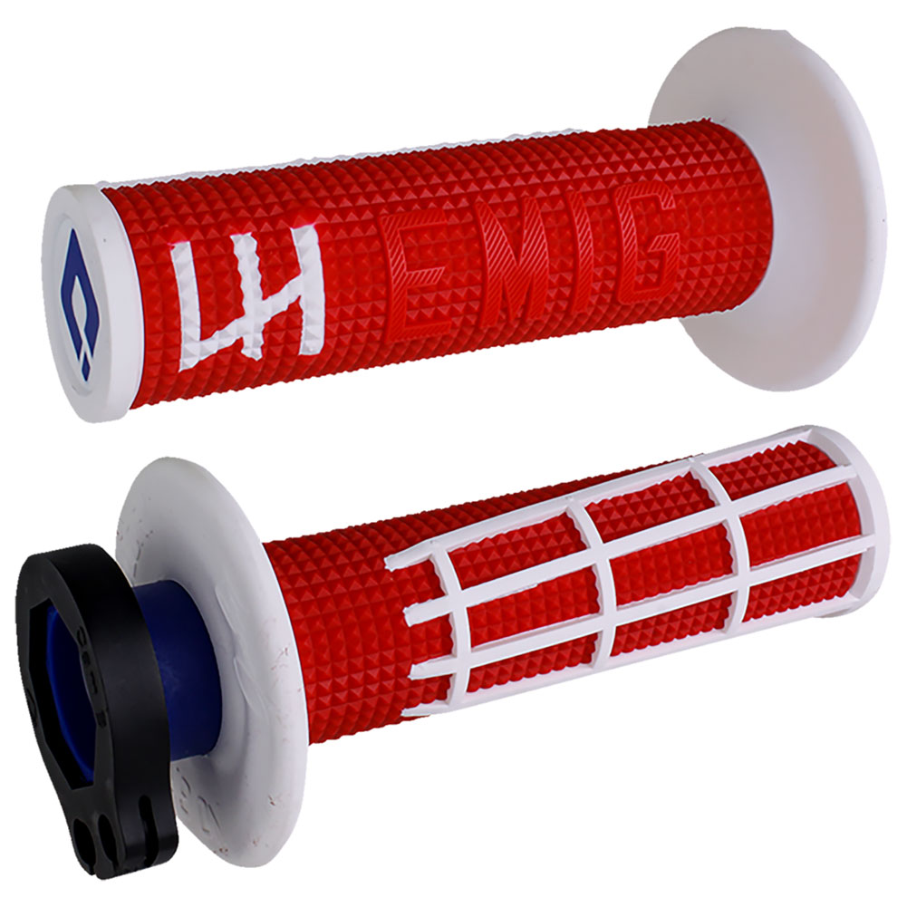 ODI EMIG 2.0 V2 Lock-On Grips Red White