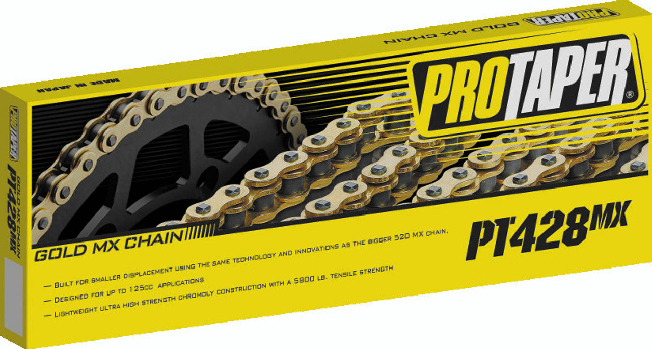ProTaper PT428MX Gold Series Chain - 134 Link – Red Plate Powersports