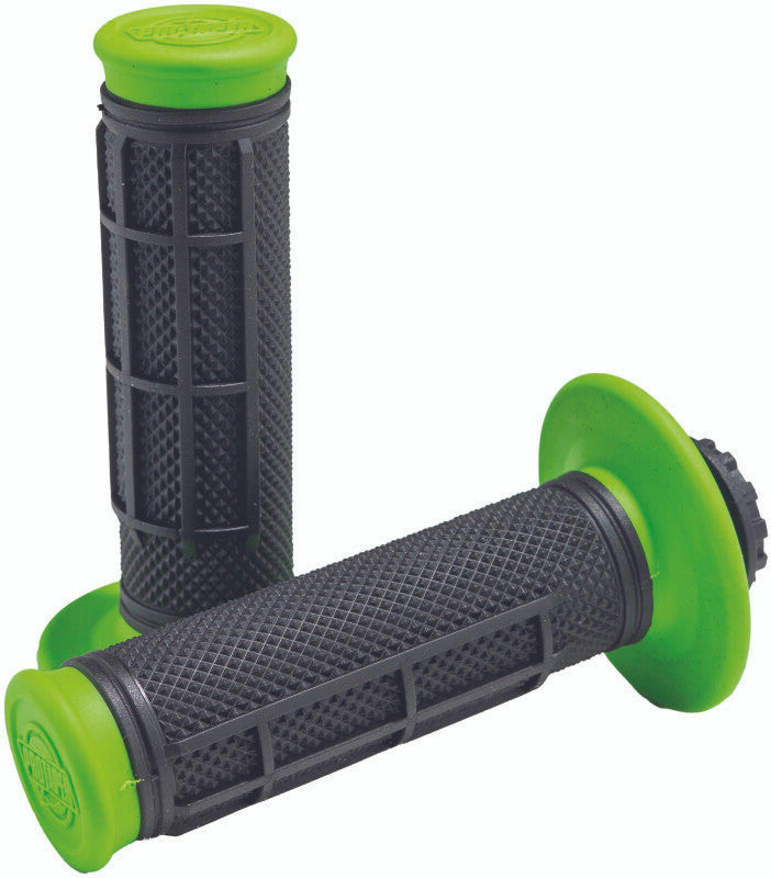 ProTaper Pro Series Clamp On Grips - Half Waffle Black Green