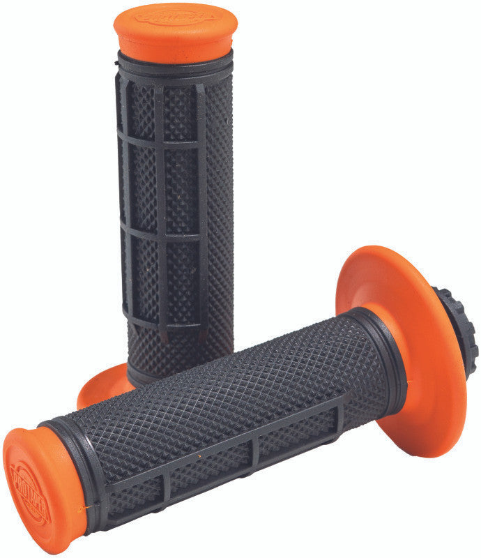 ProTaper Pro Series Clamp On Grips - Half Waffle Black Orange