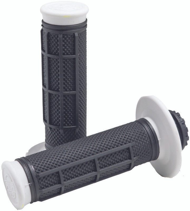 ProTaper Pro Series Clamp On Grips - Half Waffle Black White