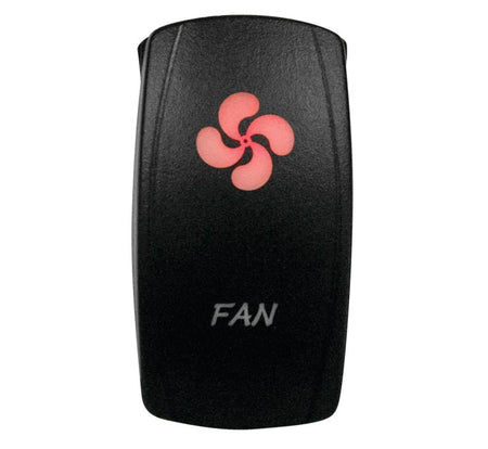 Red LED Fan Rocker Switch (On/Off)