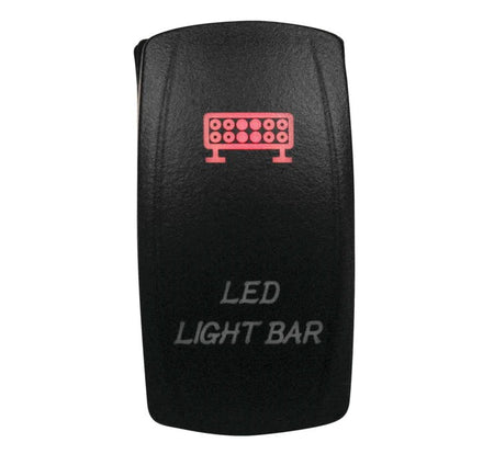 Red LED Light Bar Rocker Switch (On/Off)