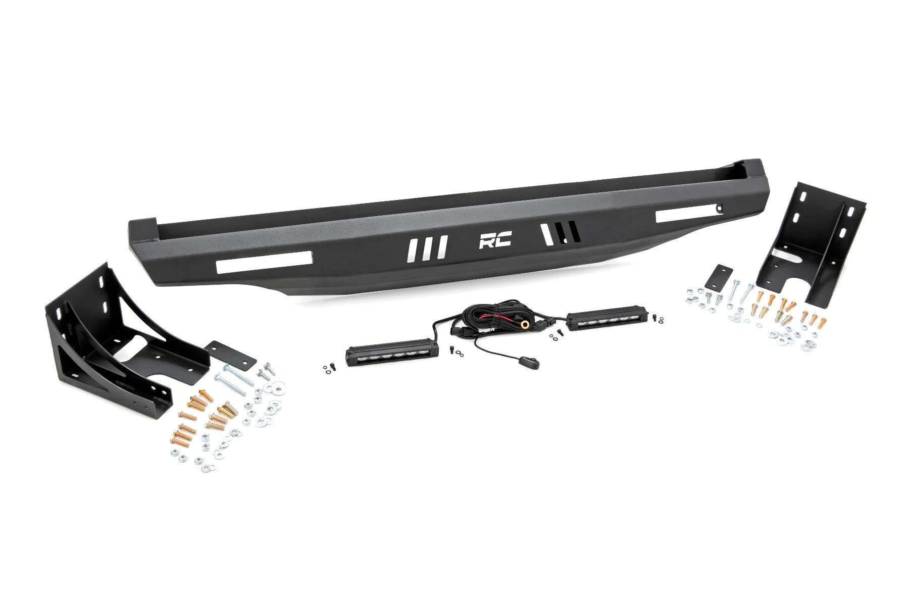 Rough Country LED Rear Bumper | Can-Am Defender / Polaris Ranger – Red ...
