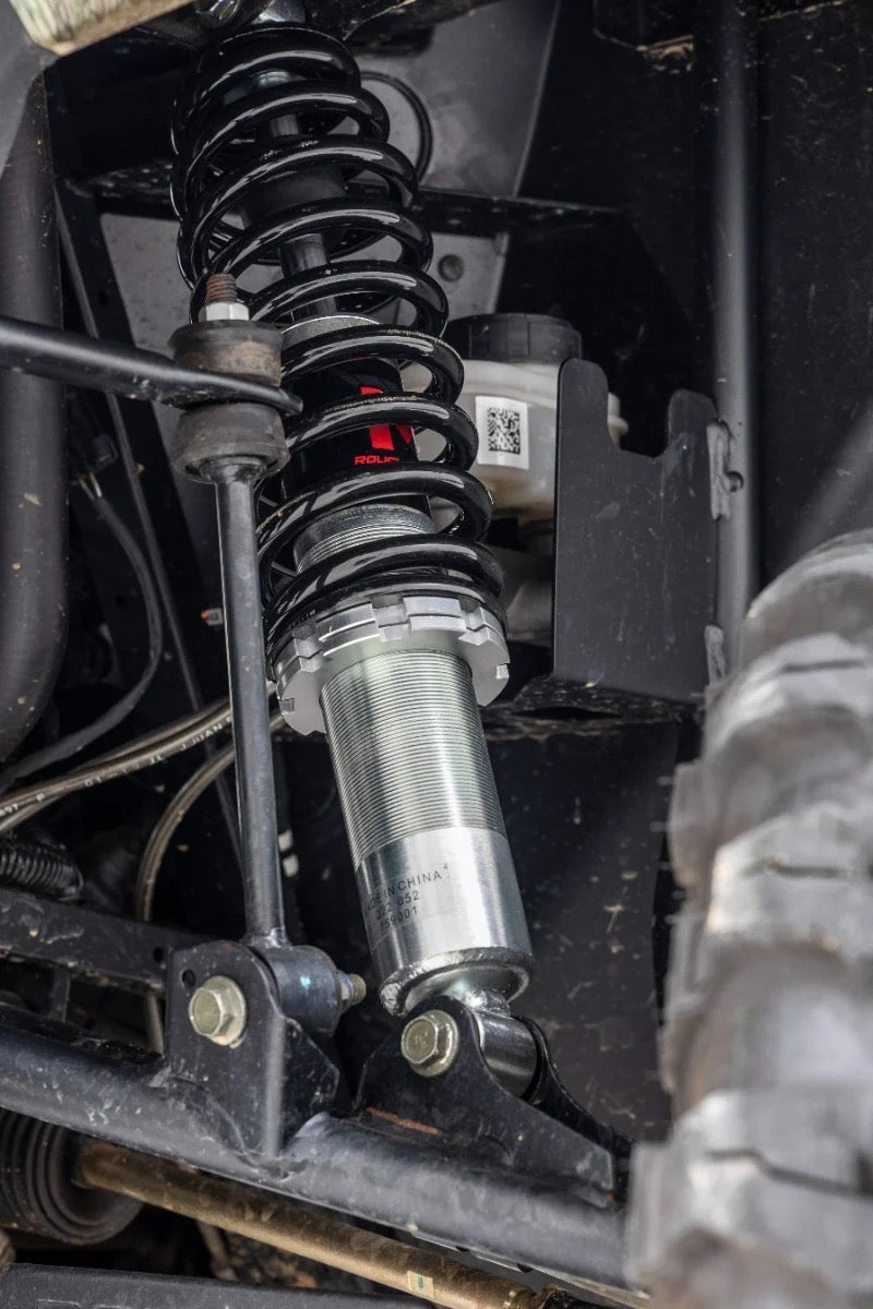  Rough Country 2013-2024 Polaris Ranger 1000 / XP 900 / XP 1000  M1 Front Coil Over Shocks Installed 3