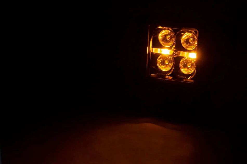 Rough Country 2" Black Series LED Pod Lights w/ Amber DRL