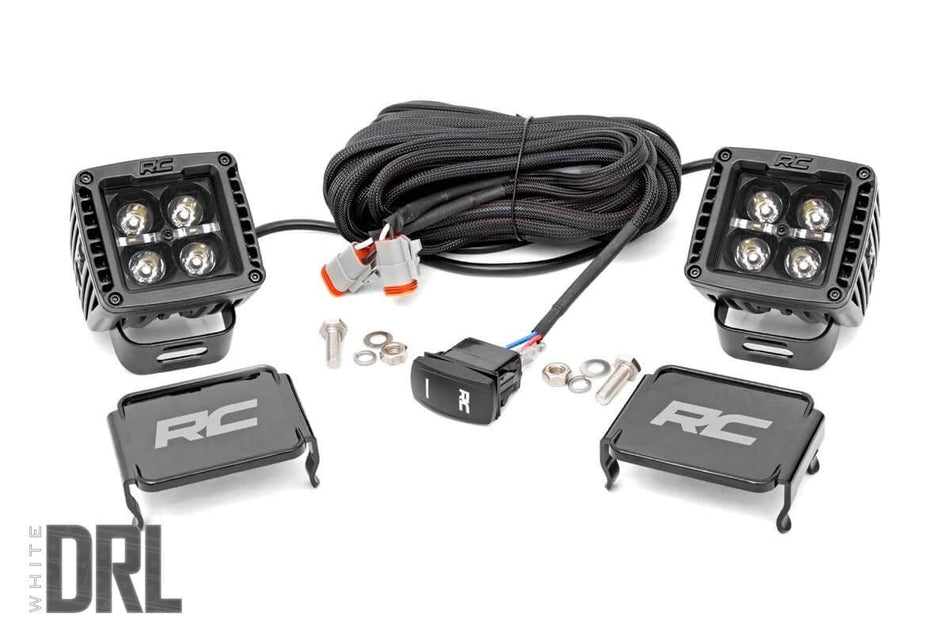 Rough Country 2" Black Series LED Pod Lights w/ DRL Feature Image