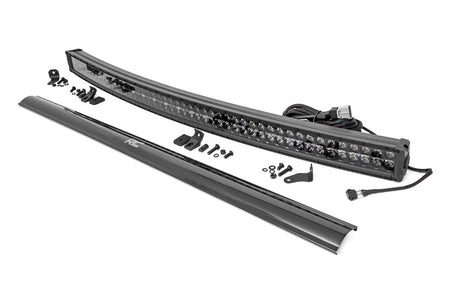 Rough Country 50" Black Series Curved LED Dual Row Light Bar w/ Cool White DRL Feature Image