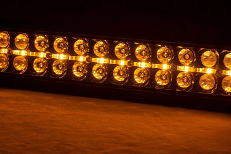 Rough Country 50" Black Series LED Dual Row Light Bar w/ Amber DRL Amber