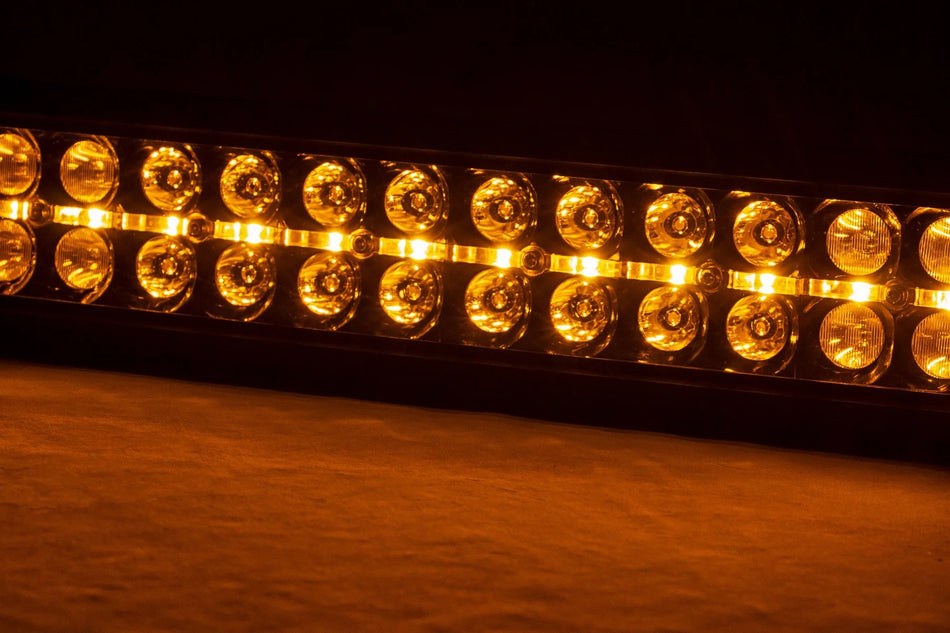Rough Country 50" Black Series LED Dual Row Light Bar w/ Amber DRL Amber