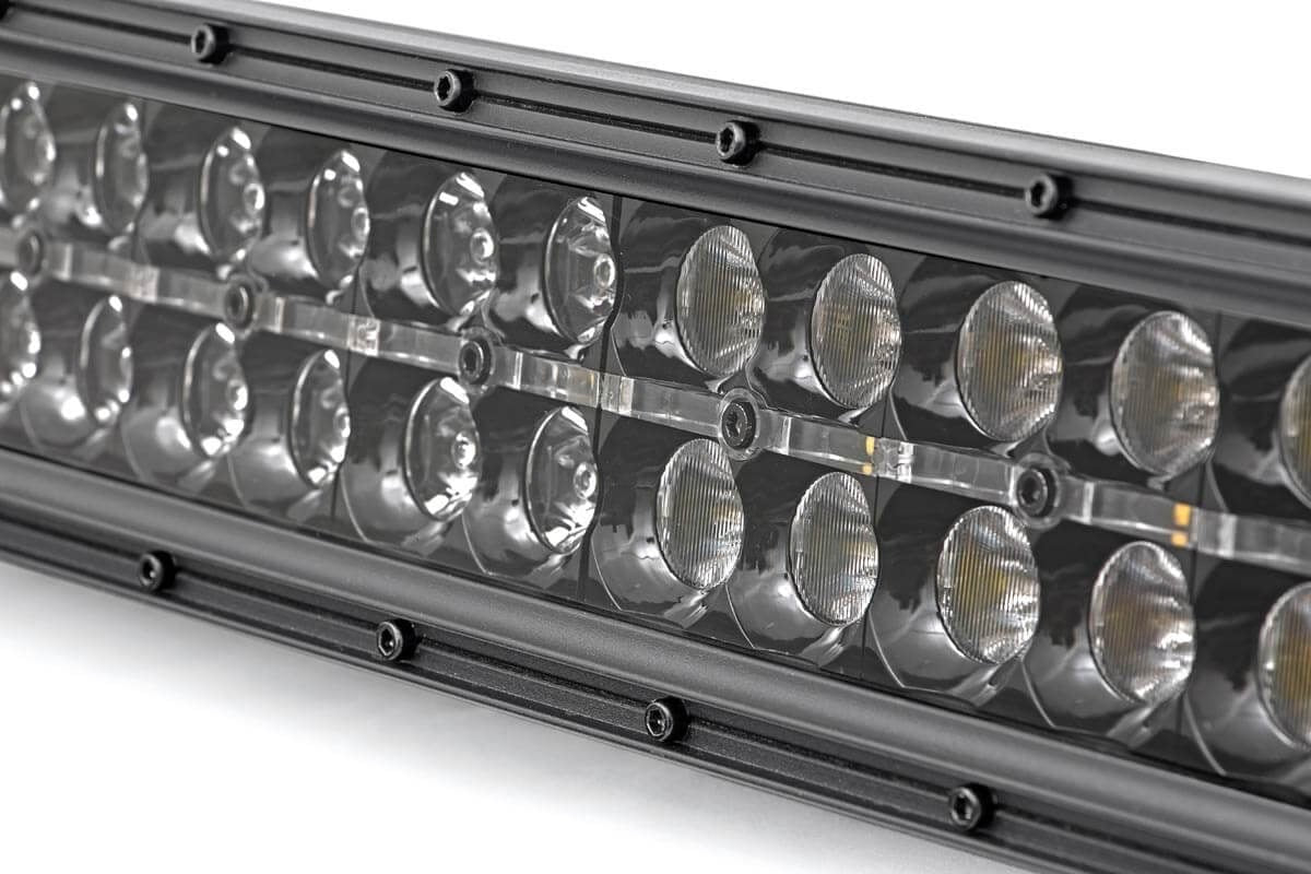Rough Country 50" Black Series LED Dual Row Light Bar w/ Amber DRL Close Up