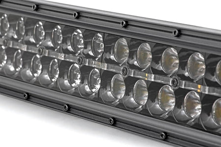 Rough Country 50" Black Series LED Dual Row Light Bar w/ Amber DRL Close Up