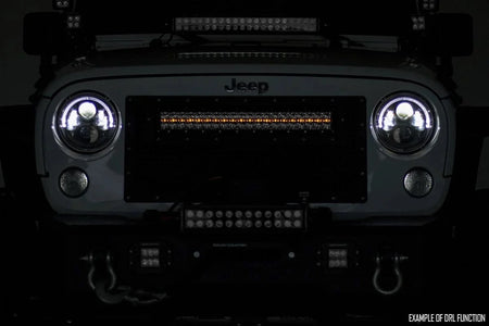 Rough Country 50" Black Series LED Dual Row Light Bar w/ Amber DRL Night View