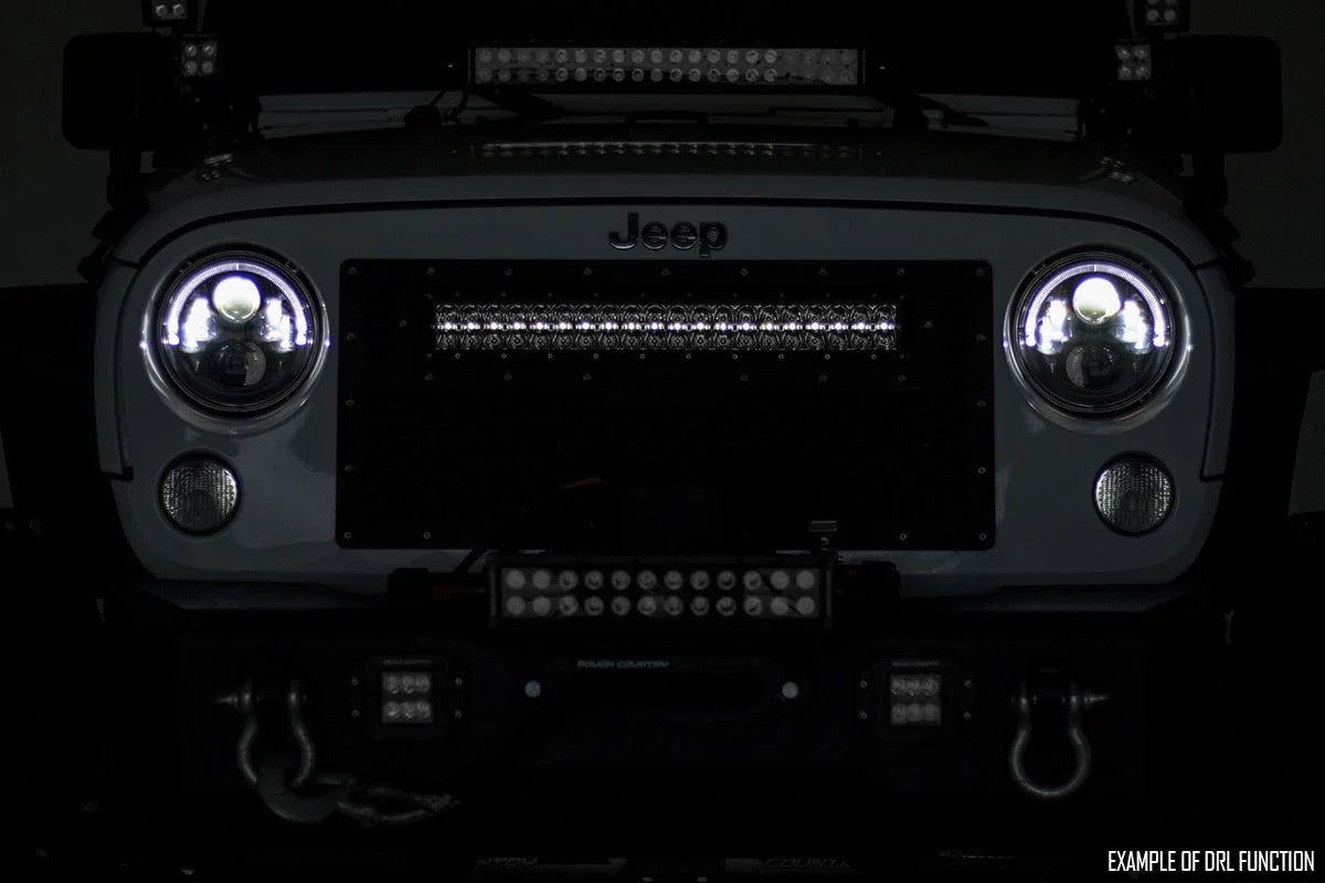 Rough Country 50" Black Series LED Dual Row Light Bar w/ Cool White DRL Night View