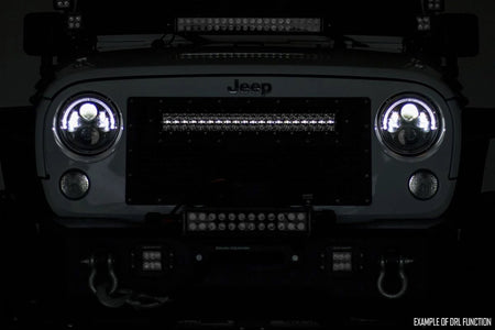 Rough Country 50" Black Series LED Dual Row Light Bar w/ Cool White DRL Night View