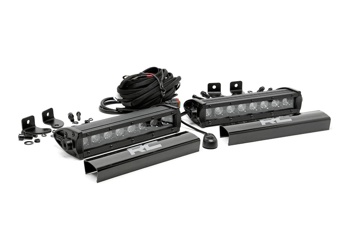 Rough Country 8" Black Series LED Light Bar Pair