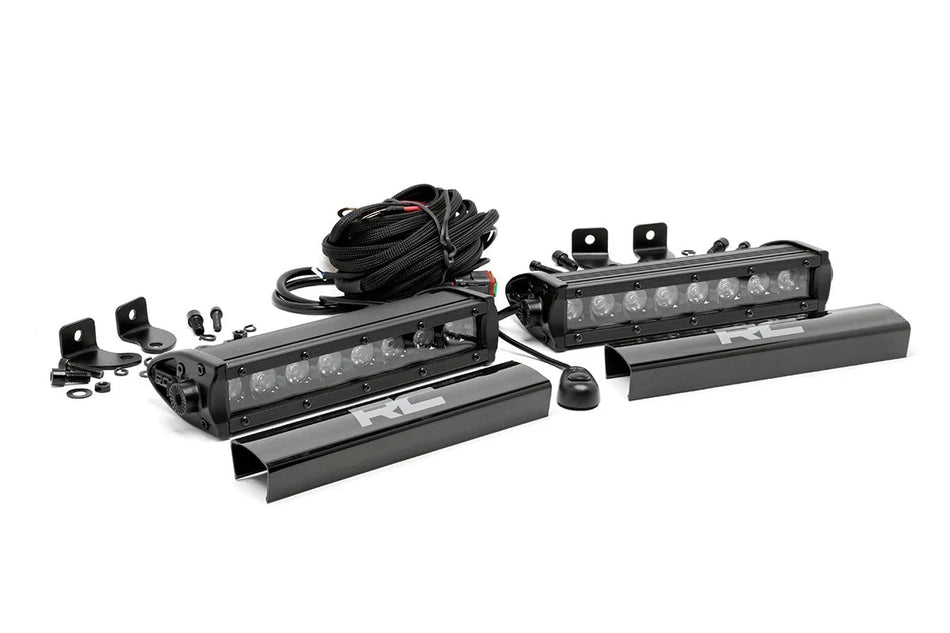 Rough Country 8" Black Series LED Light Bar Pair