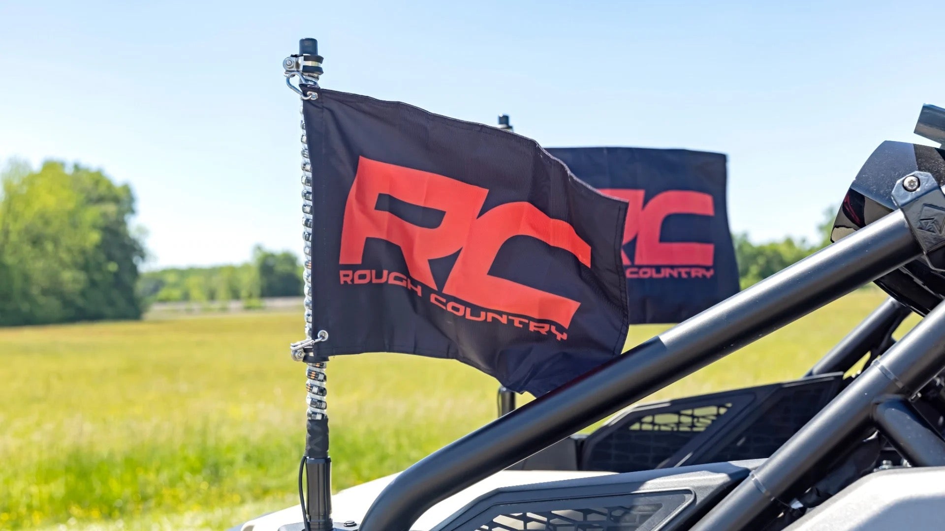 Rough Country LED Whip Light Kit - 2ft | Pair Mounted 1