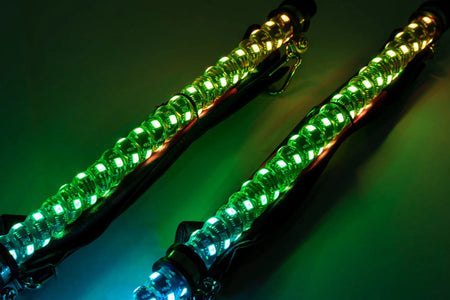 Rough Country LED Whip Light Kit - 2ft | Pair Multi Color