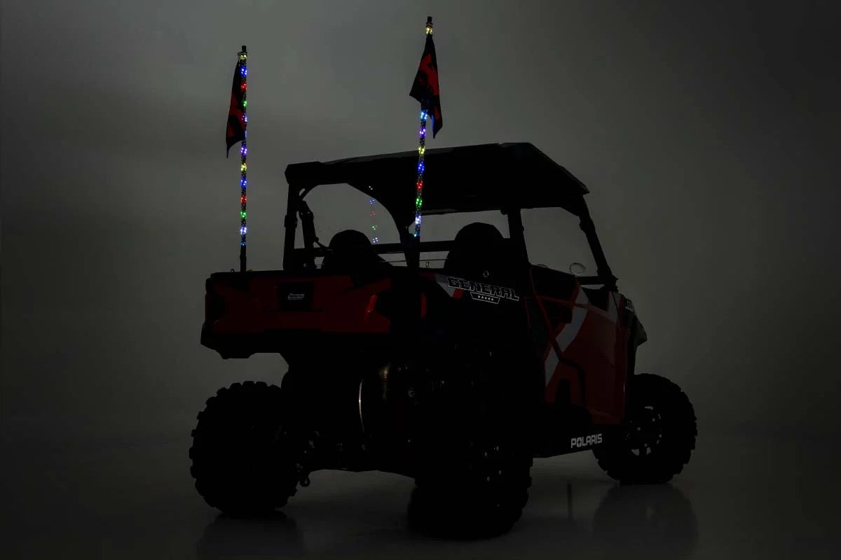 Rough Country LED Whip Light Kit - 4ft | Pair Multi Color