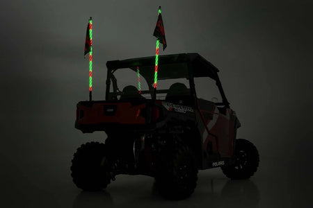 Rough Country LED Whip Light Kit - 4ft | Pair Red Green